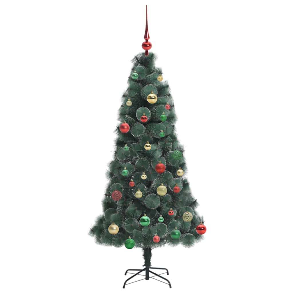 Albero di Natale artificiale preilluminato-Albero Natalizio con set di palline 875179