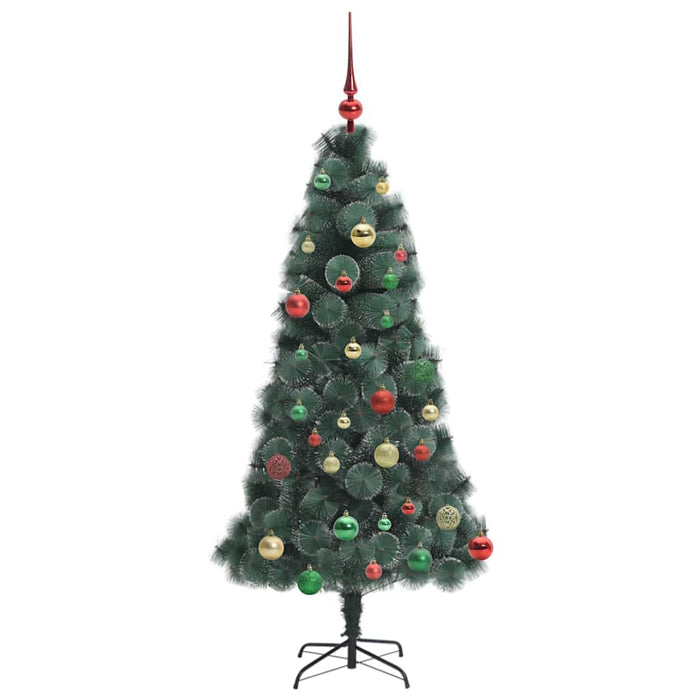 Albero di Natale artificiale preilluminato-Albero Natalizio con set di palline 875179