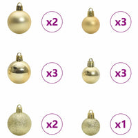 Albero di Natale artificiale preilluminato-Albero Natalizio con set di palline 875179