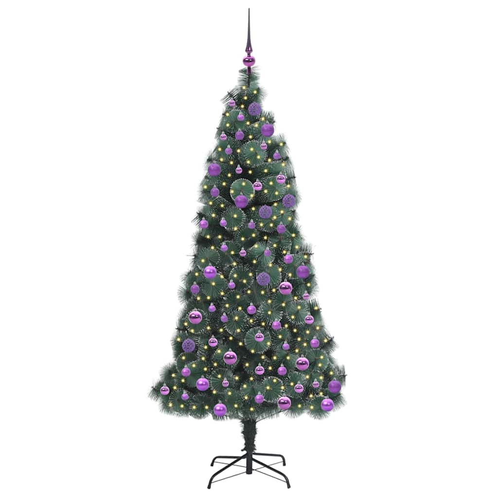 Albero di Natale artificiale preilluminato-Albero Natalizio con set di palline 759090