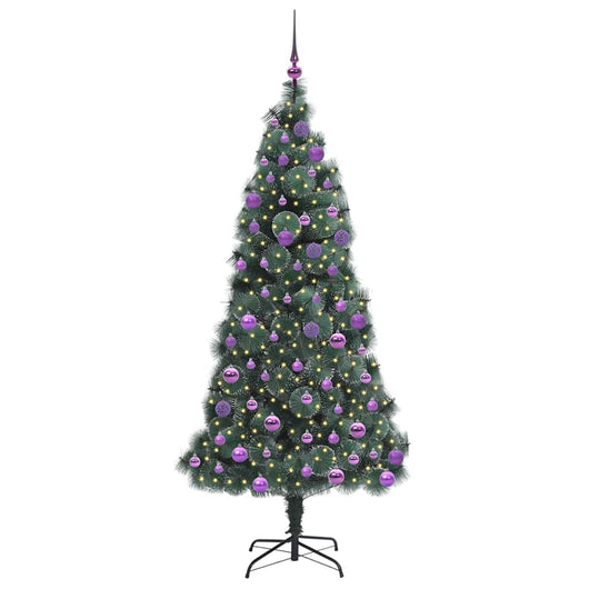 Albero di Natale artificiale preilluminato-Albero Natalizio con set di palline 759090