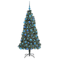 Albero di Natale artificiale preilluminato-Albero Natalizio con set di palle