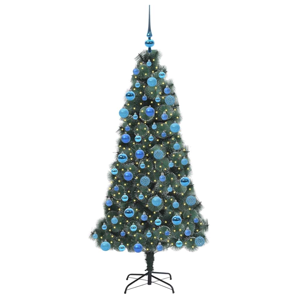 Albero di Natale artificiale preilluminato con set di palle 3396173