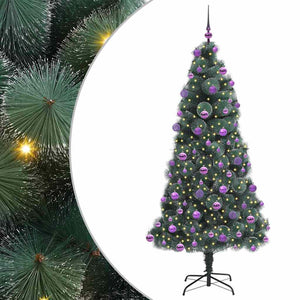 Albero di Natale artificiale pre-illuminato-Albero Natalizio con set di palline 317727