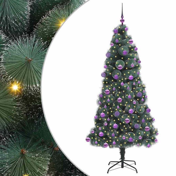 Albero di Natale artificiale pre-illuminato-Albero Natalizio con set di palline 317727
