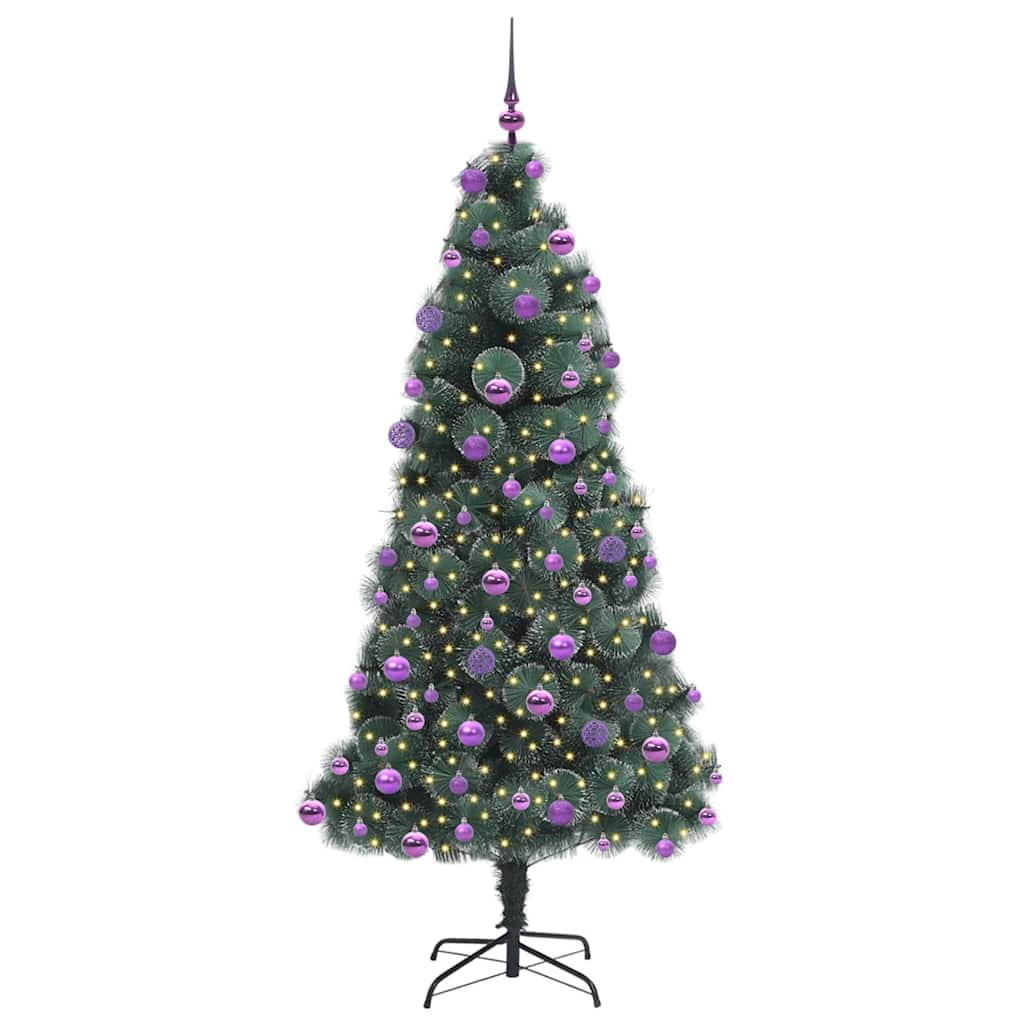 Albero di Natale artificiale pre-illuminato-Albero Natalizio con set di palline 317727
