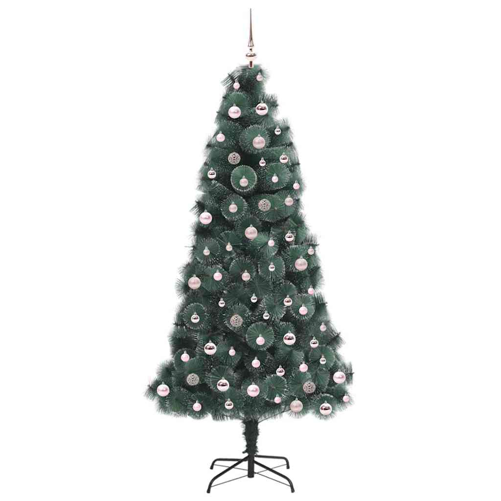 Albero di Natale artificiale illuminato pre-addobbato con set di palline 3396192