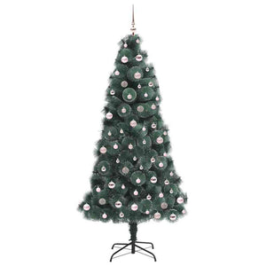 Albero di Natale artificiale illuminato pre-addobbato con set di palline 3396192