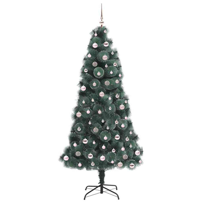 Albero di Natale artificiale illuminato pre-addobbato con set di palline 3396192