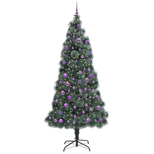 Albero di Natale artificiale pre-illuminato-Albero Natalizio con set di palline 700273