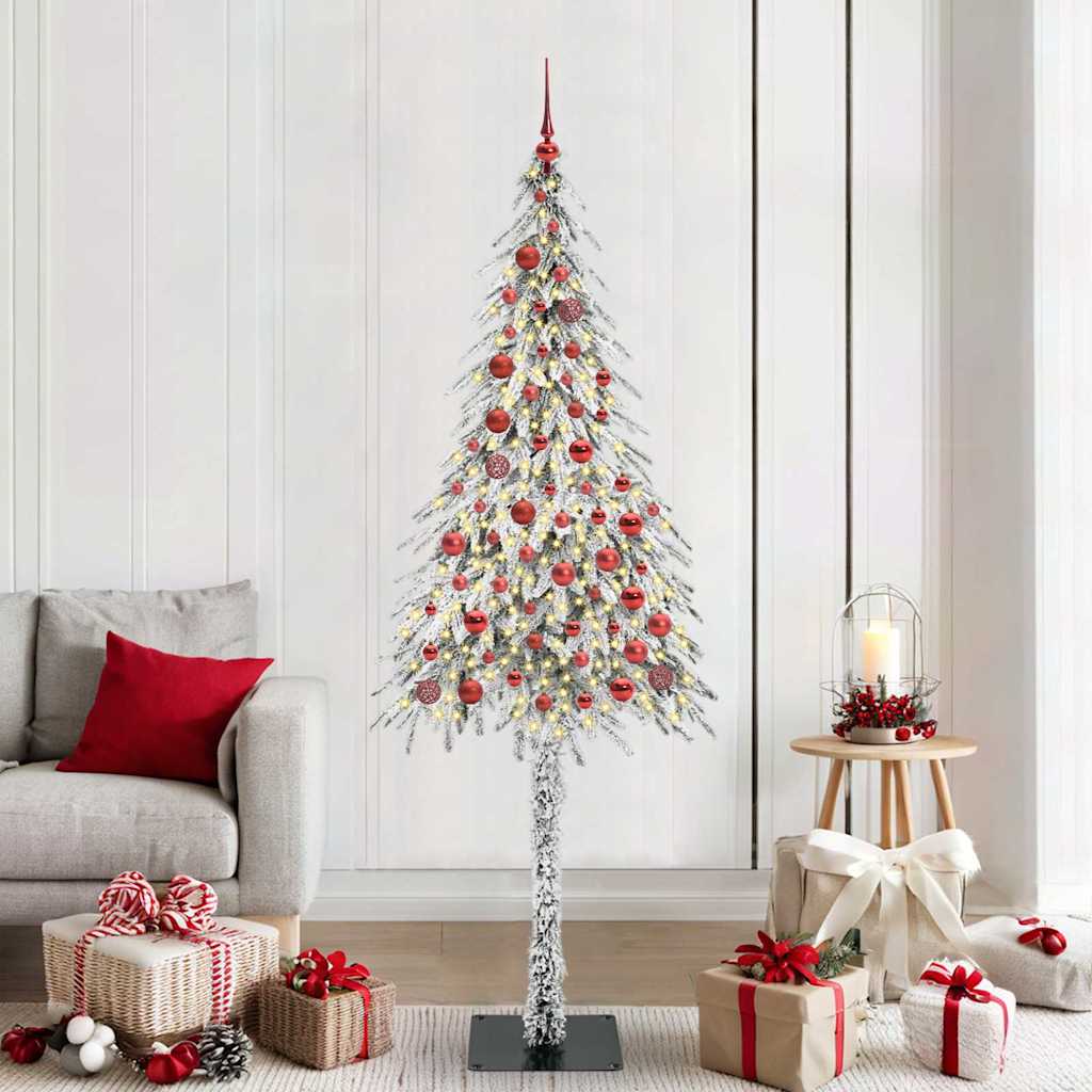 Albero di Natale con 300 LED Bianco 210 cm PE e Acciaio 3396242