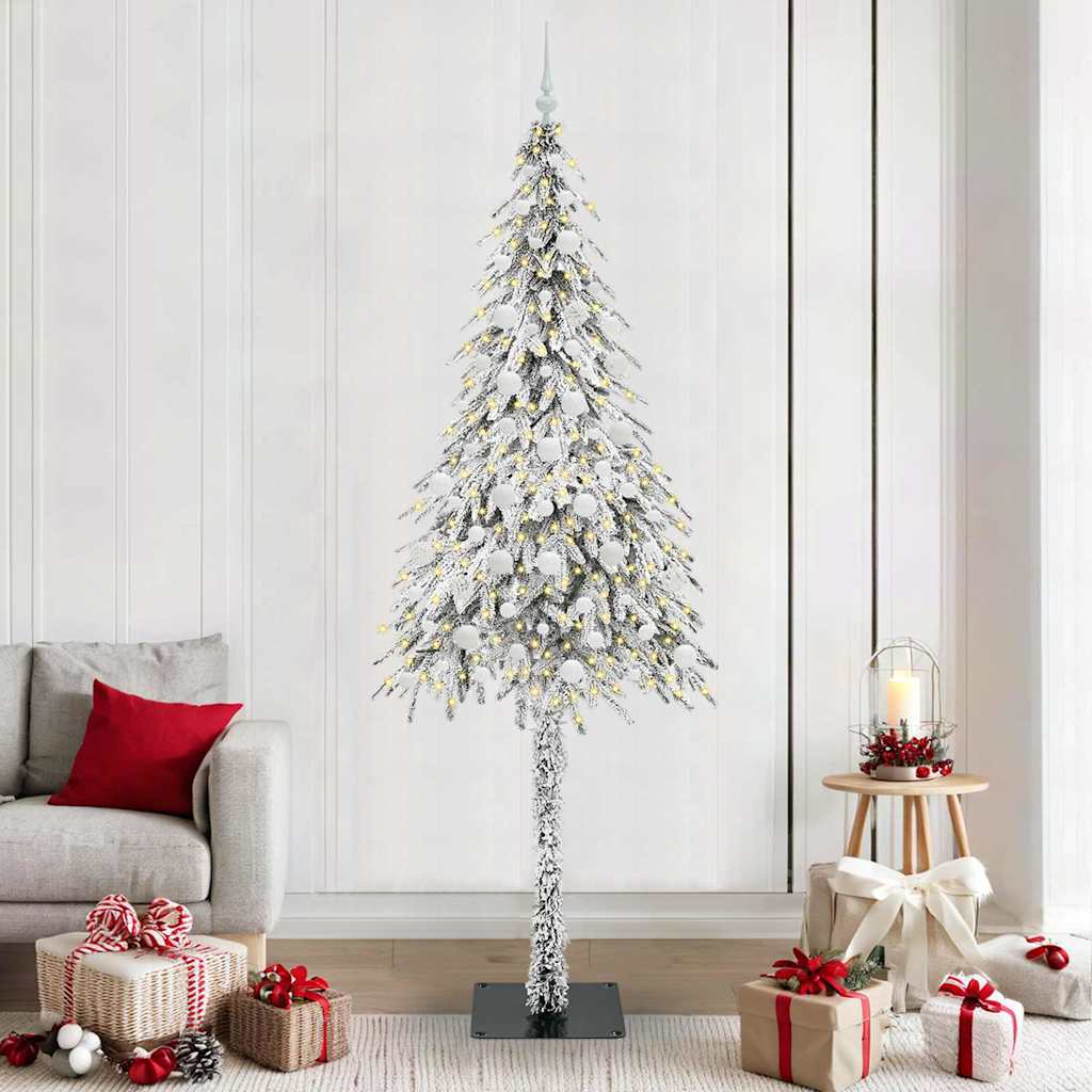 Albero di Natale con 300 LED Bianco 210 cm PE e Acciaio 3396245