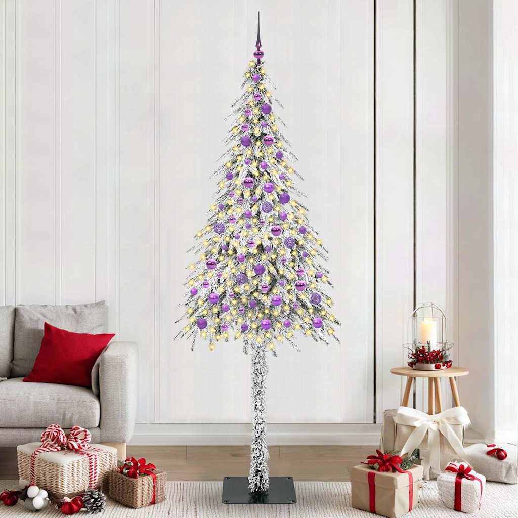 Albero di Natale con 300 LED Bianco 210 cm PE e Acciaio 3396248