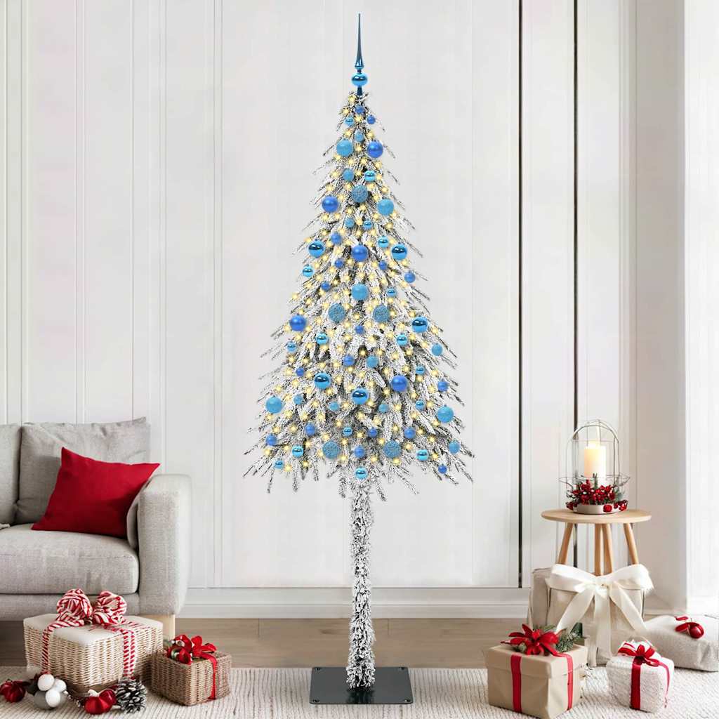 Albero di Natale con 300 LED Bianco 210 cm PE e Acciaio 3396249