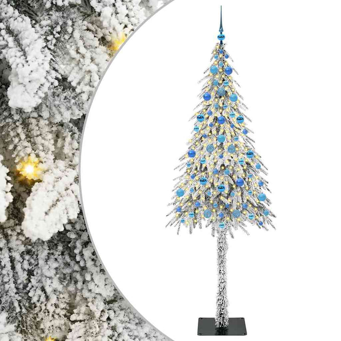 Albero di Natale con 300 LED-Luci decorative natalizie Bianco 210 cm PE e Acciaio 578384