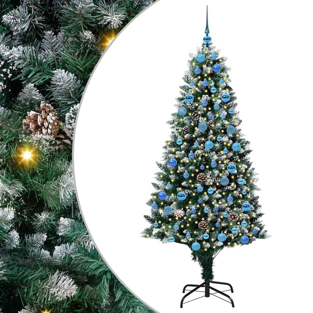 Albero di Natale artificiale con 300 LED Verde 180 cm 3396271