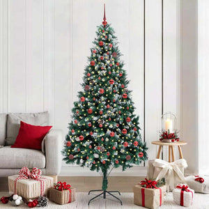 Albero di Natale artificiale con 300 LED Verde 210 cm 3396273