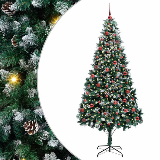 Albero di Natale artificiale con 300 LED Verde 210 cm 3396273