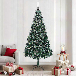 Albero di Natale artificiale con 300 LED Verde 210 cm 3396274