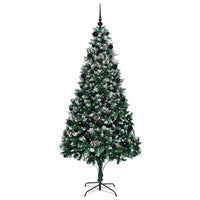 Albero di Natale Artificiale-Albero Natalizio con 300 LED Verde 210 cm 156011