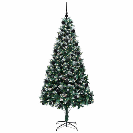 Albero di Natale Artificiale-Albero Natalizio con 300 LED Verde 210 cm 156011