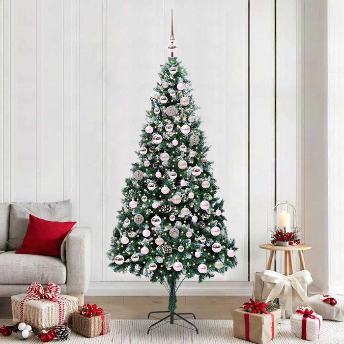 Albero di Natale artificiale con 300 LED Verde 210 cm 3396275