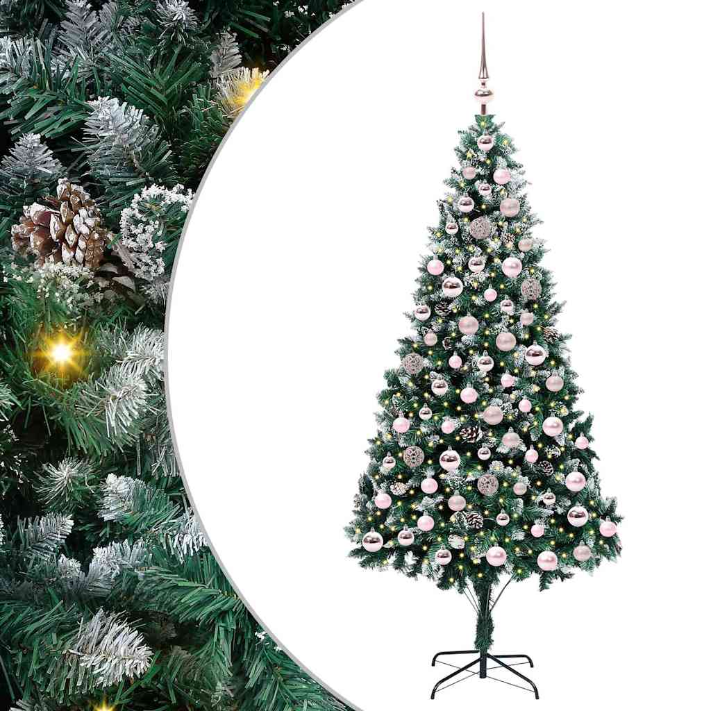 Albero di Natale Artificiale-Albero Natalizio con 300 LED Verde 210 cm 937515