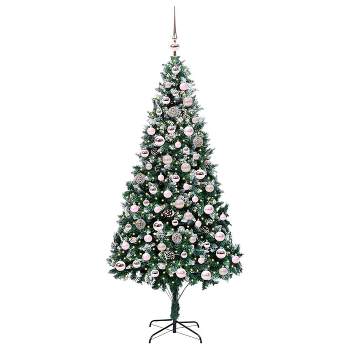Albero di Natale Artificiale-Albero Natalizio con 300 LED Verde 210 cm 937515