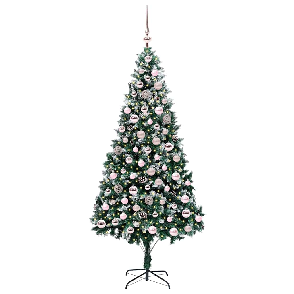 Albero di Natale artificiale con 300 LED Verde 210 cm 3396275