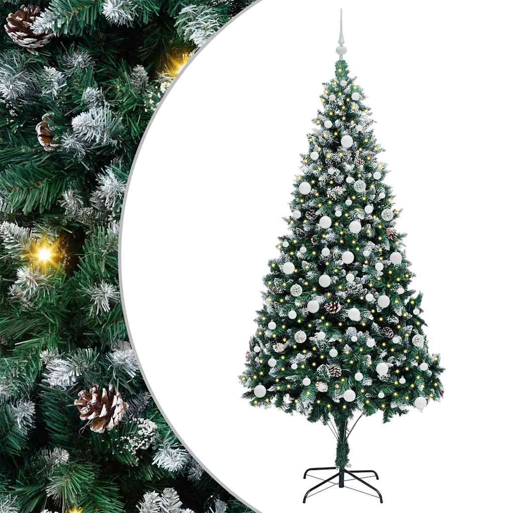 Albero di Natale artificiale con 300 LED Verde 210 cm 3396276