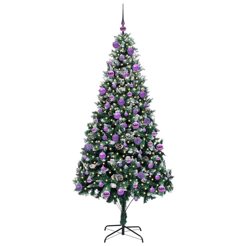 Albero di Natale artificiale con 300 LED Verde 210 cm 3396279