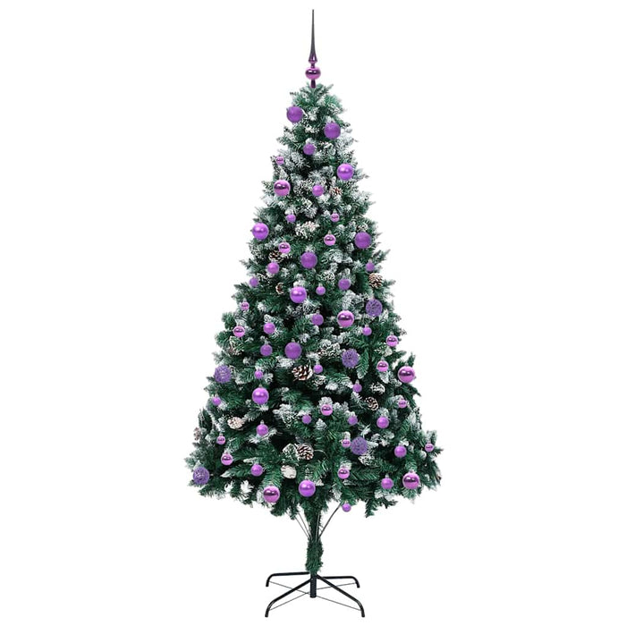 Albero di Natale artificiale con 300 LED Verde 210 cm 3396279