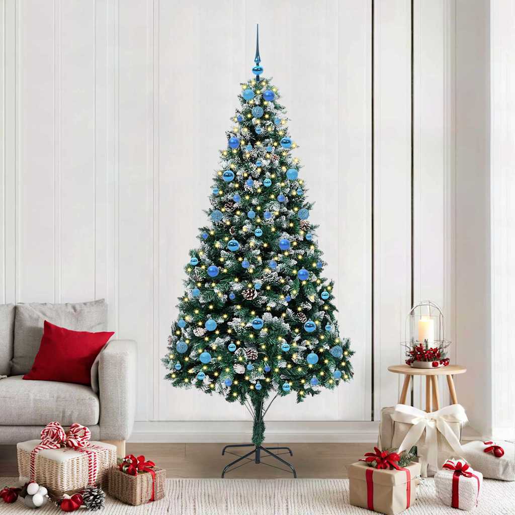 Albero di Natale artificiale con 300 LED Verde 210 cm 3396280