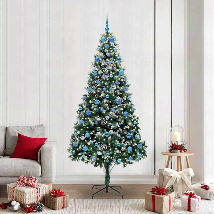 Albero di Natale artificiale con 300 LED Verde 210 cm 3396280