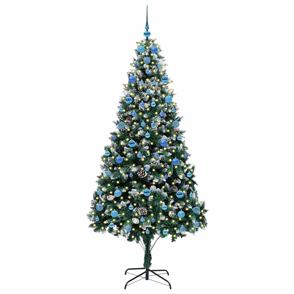 Albero di Natale Artificiale-Albero Natalizio con 300 LED Verde 210 cm 474419
