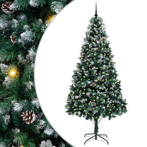 Albero di Natale Artificiale-Albero Natalizio con 300 LED Verde 240 cm 118479