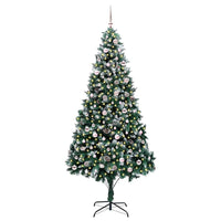 Albero di Natale Artificiale-Albero Natalizio con 300 LED Verde 240 cm 376194