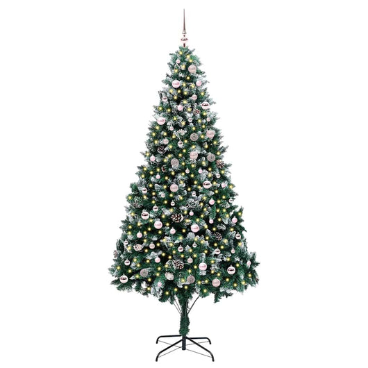 Albero di Natale Artificiale-Albero Natalizio con 300 LED Verde 240 cm 376194