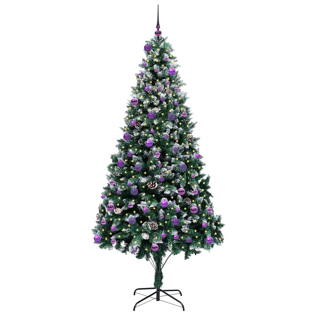 Albero di Natale Artificiale-Albero Natalizio con 300 LED Verde 240 cm 790885