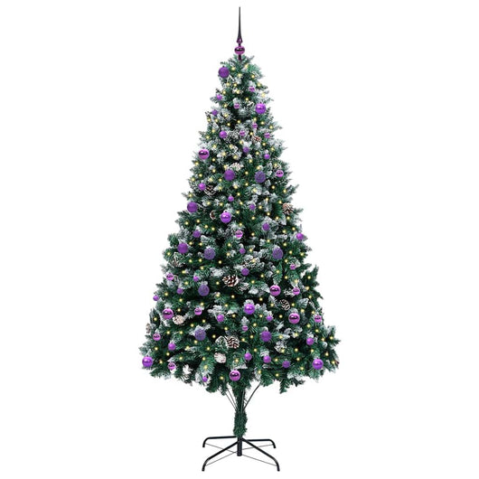 Albero di Natale Artificiale-Albero Natalizio con 300 LED Verde 240 cm 790885