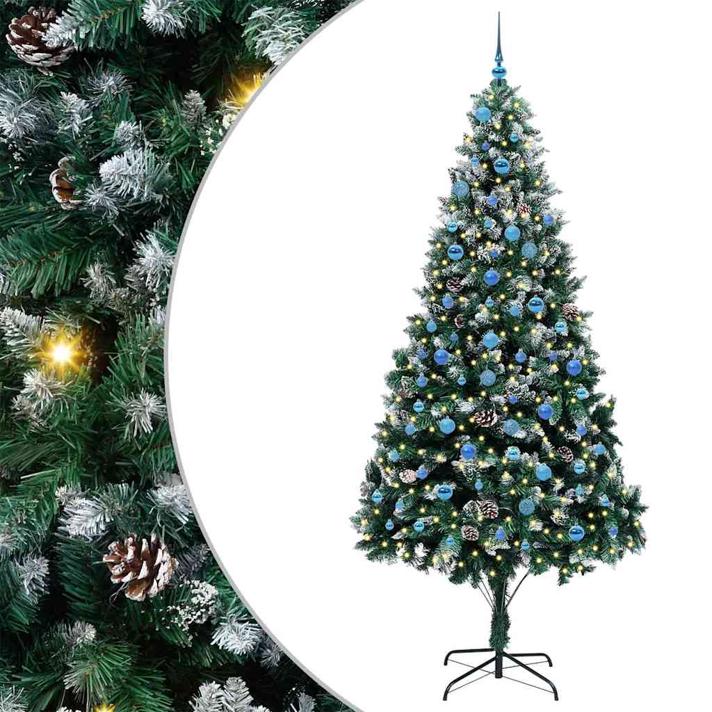 Albero di Natale Artificiale-Albero Natalizio con 300 LED Verde 240 cm 464627