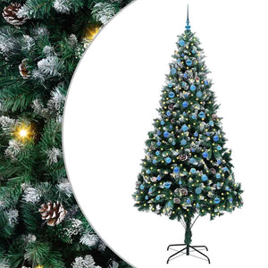 Albero di Natale Artificiale-Albero Natalizio con 300 LED Verde 240 cm 464627