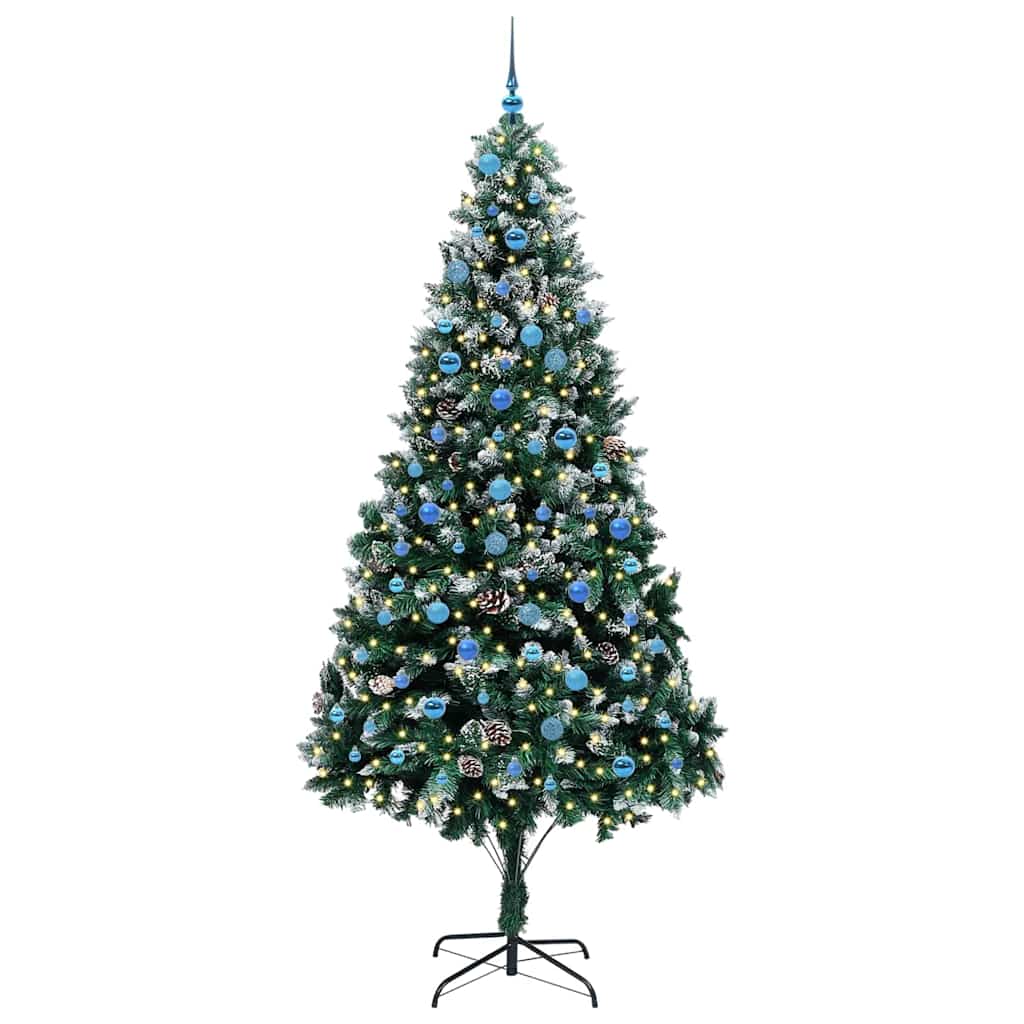 Albero di Natale Artificiale-Albero Natalizio con 300 LED Verde 240 cm 464627