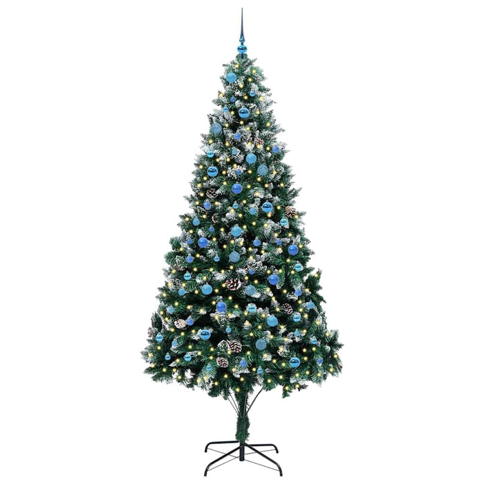 Albero di Natale Artificiale-Albero Natalizio con 300 LED Verde 240 cm 464627