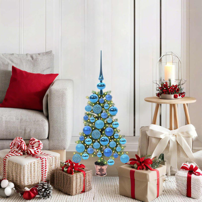Albero di Natale con 150 LED con supporto Verde 65 cm PE 3396298