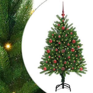 Albero di Natale con 150 LED con supporto-Luci decorative natalizie Verde 120 cm PE 641607