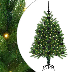 Albero di Natale con 150 LED con supporto-Luci decorative natalizie Verde 120 cm PE 407482