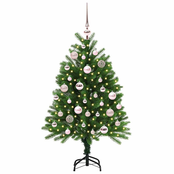 Albero di Natale con 150 LED con supporto-Luci decorative natalizie Verde 120 cm PE 224160