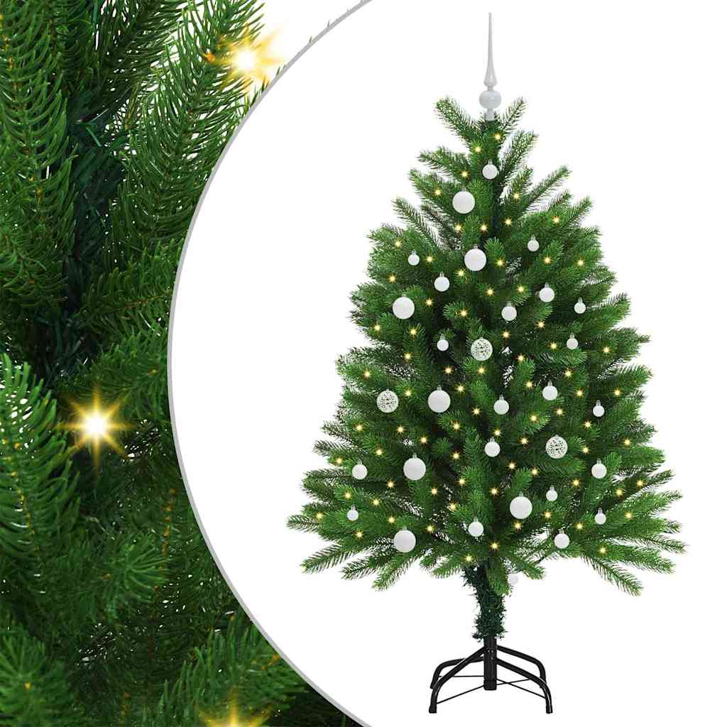 Albero di Natale con 150 LED con supporto-Luci decorative natalizie Verde 120 cm PE 646082