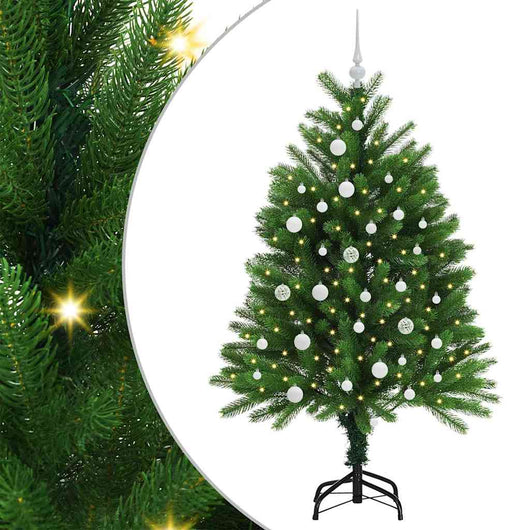 Albero di Natale con 150 LED con supporto-Luci decorative natalizie Verde 120 cm PE 646082
